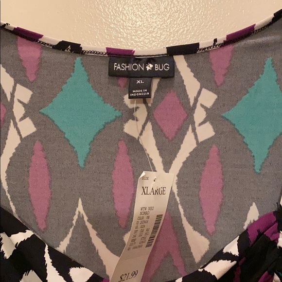 NWT Fashion Bug Size XL Scoop Neck Shirt - Picture 6 of 12